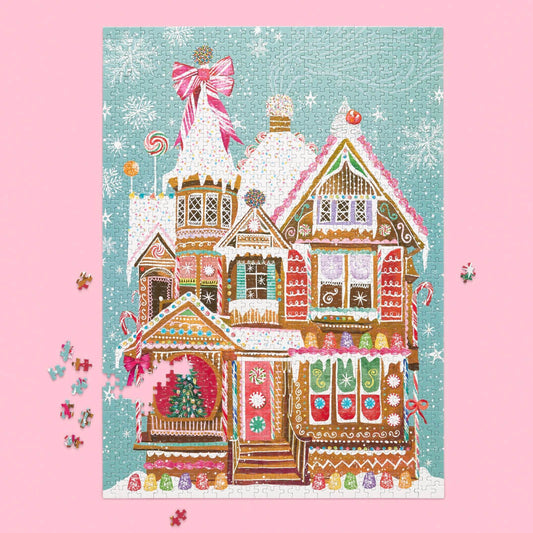Gingerbread House Christmas Puzzle by Katie Daisy