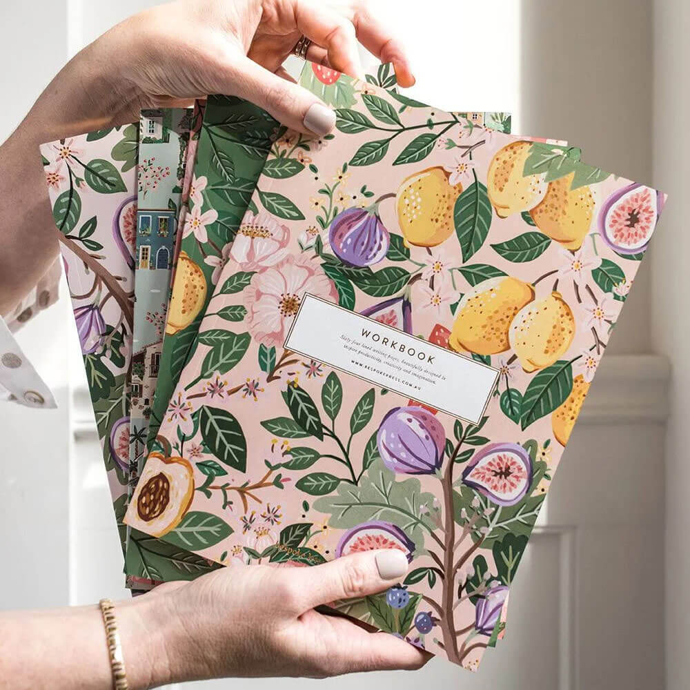 summer fruits workbook - bespoke letterpress