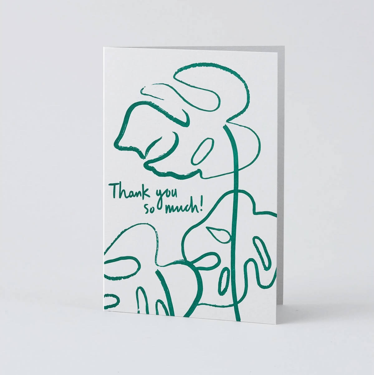 wrap thank you monstera card