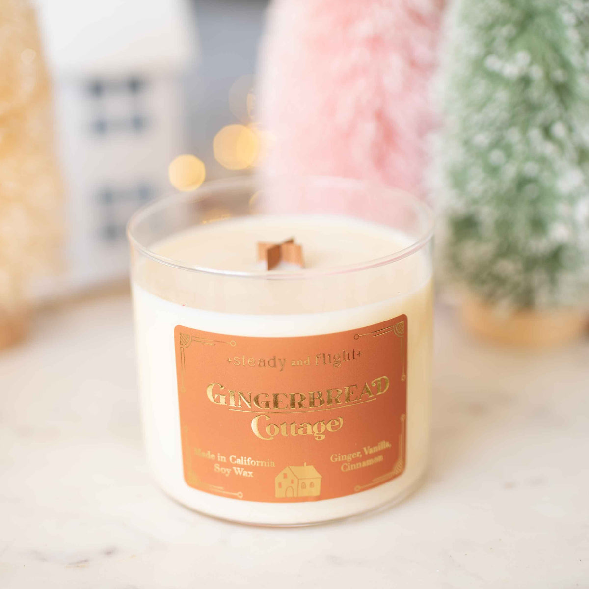 Gingerbread Cottage Candle by steady and flight