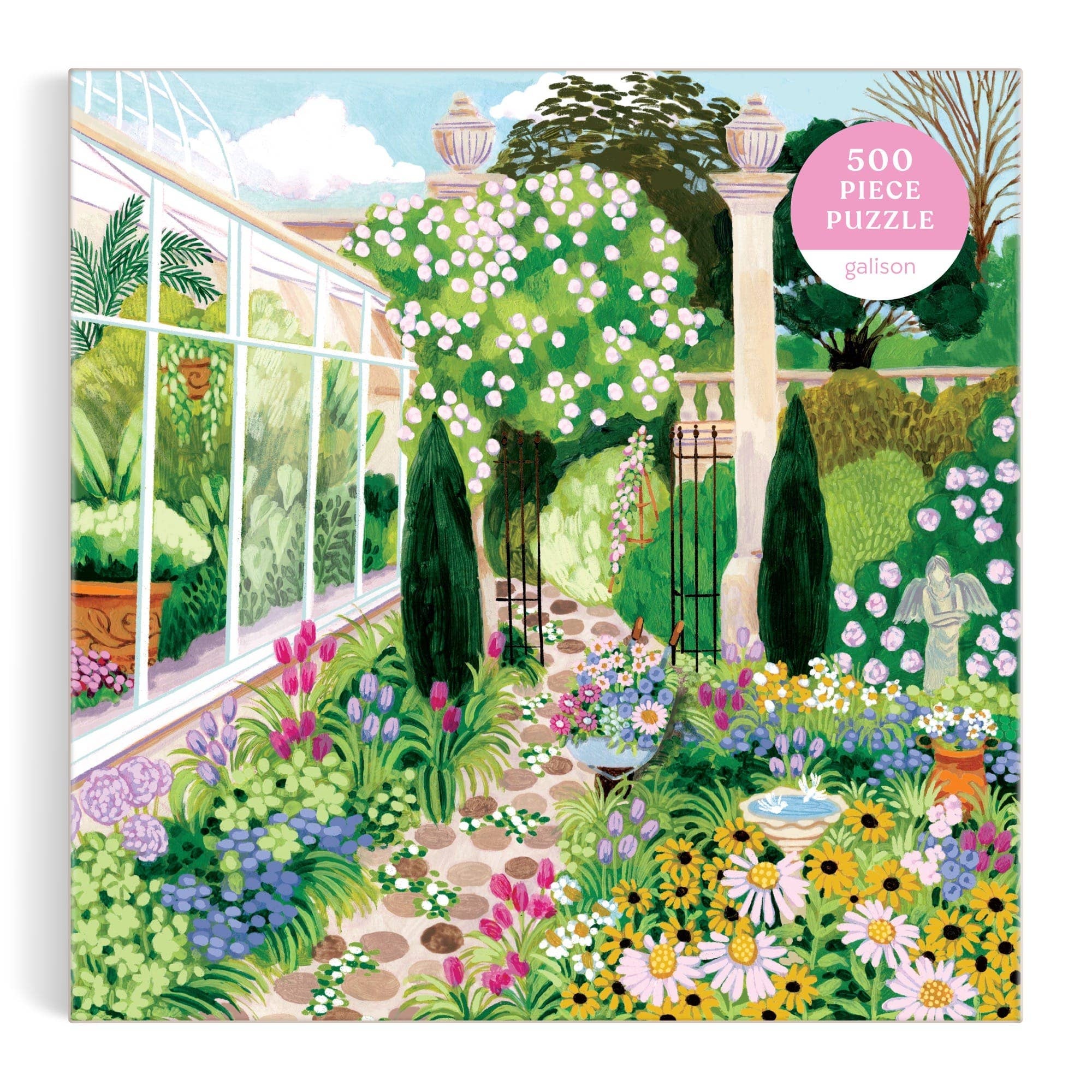 Evergreen Gardens 500 Piece Puzzle by Joanna Clay • Galison Puzzles