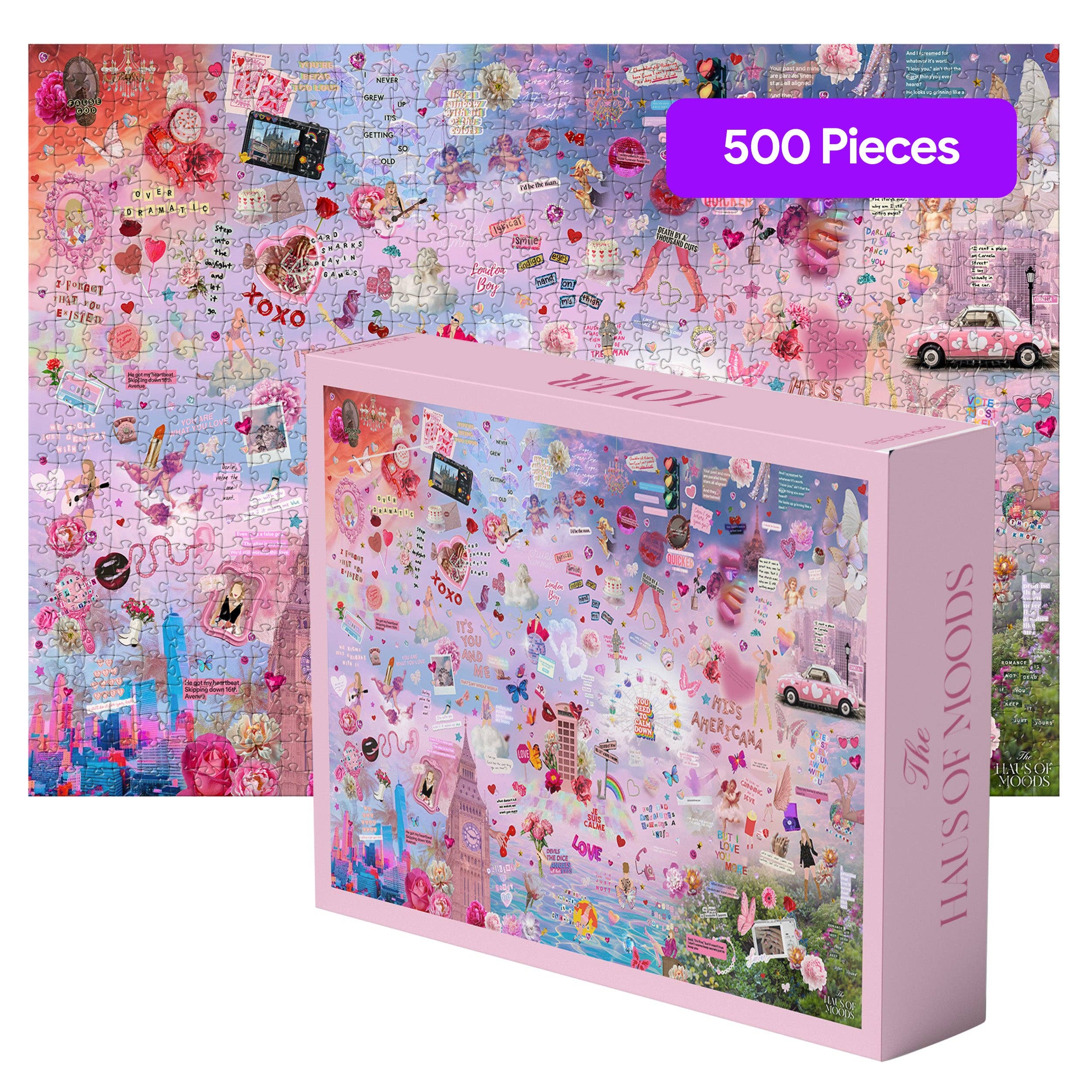 Taylor Swift 4枚セット Taylor Swift Lover Era Lyrics & Easter Eggs Jigsaw Puzzle • Haus