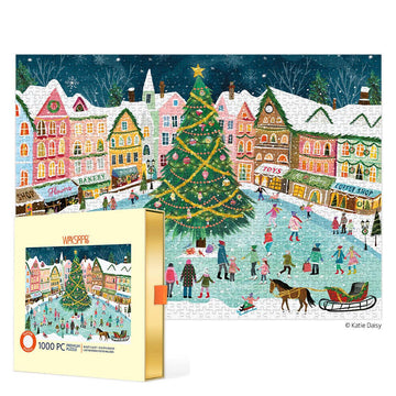 Town Square 1000 Piece Christmas Puzzle by WerkShoppe