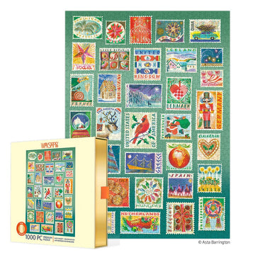 Seasonal Stamps 1000 Piece Puzzle WerkShoppe Christmas Puzzle