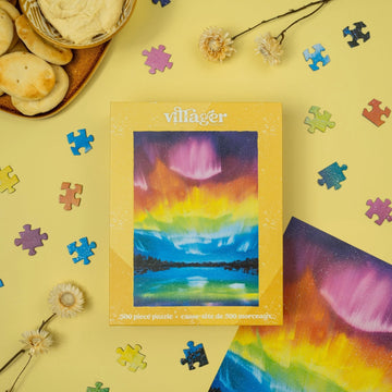 rainbow northern lights puzzle by villager puzzles