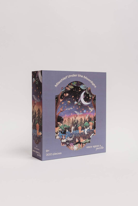 Mischief Under the Moonlight 300 Piece Kids Puzzle • Once Upon a Puzzle