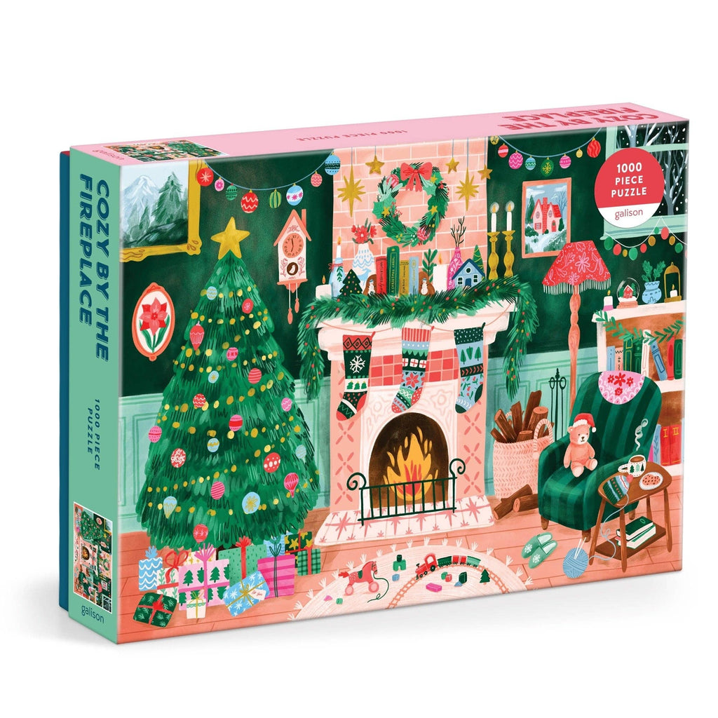 Cozy by the Fireplace 1000 Piece Christmas Puzzle from Galison