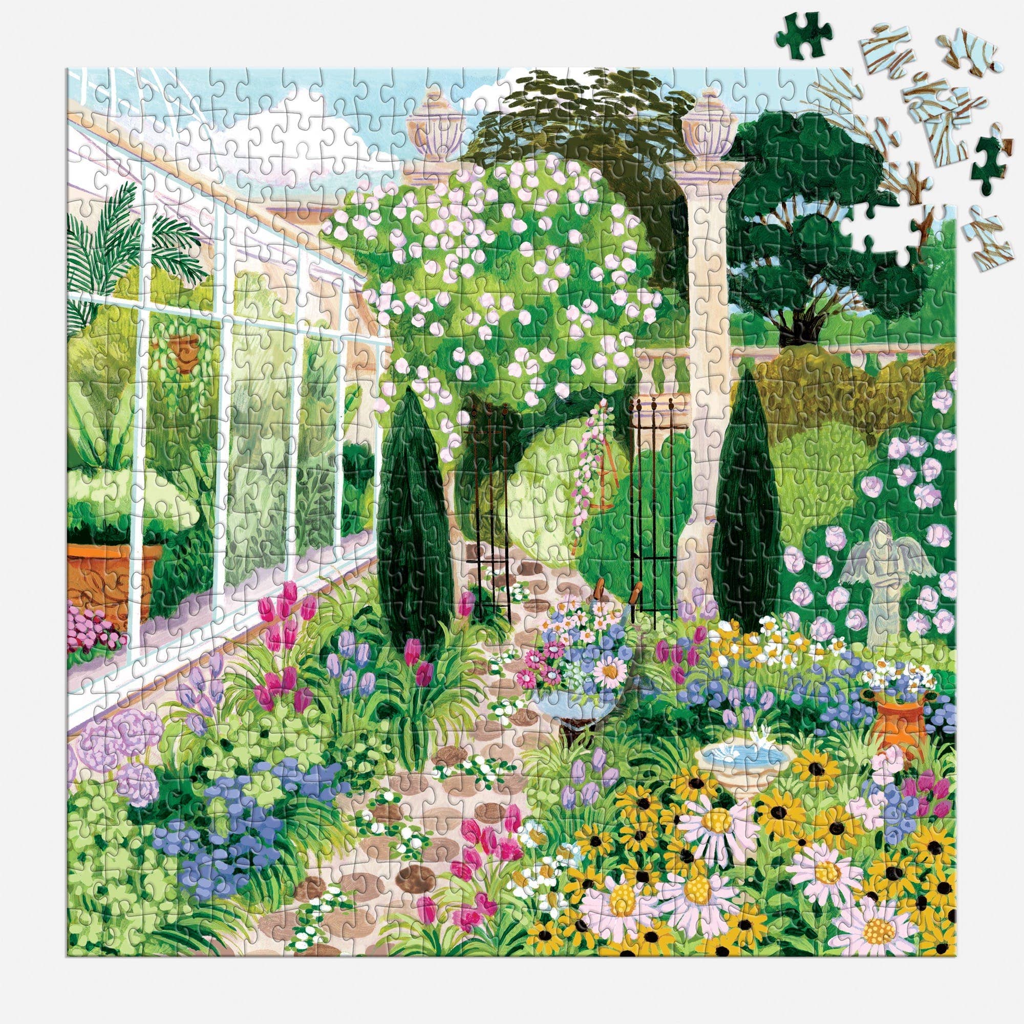 Evergreen Gardens 500 Piece Puzzle by Joanna Clay • Galison Puzzles