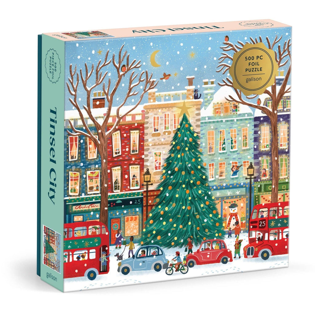 Tinsel City 500 Piece Foil Puzzle from Galison