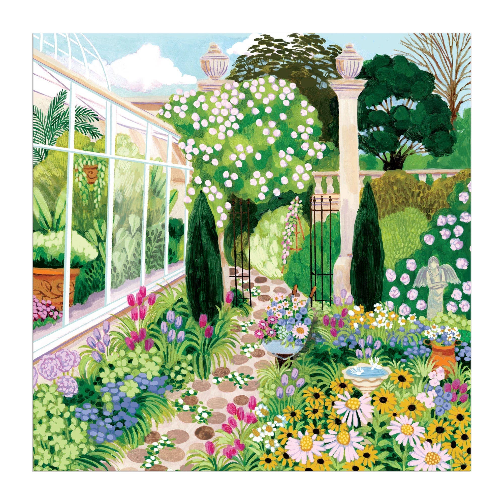 絵画 EVER Evergreen Gardens 500 Piece Puzzle by Joanna Clay • Galison Puzzles