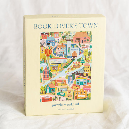 Book Lover's Town Puzzle by Anja Riebensam - Gift for Book Lovers - Puzzle Weekend