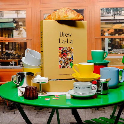 brew la-la 1000 piece coffee puzzle by piecework puzzles