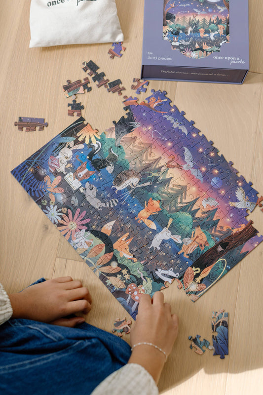 Mischief Under the Moonlight 300 Piece Kids Puzzle • Once Upon a Puzzle