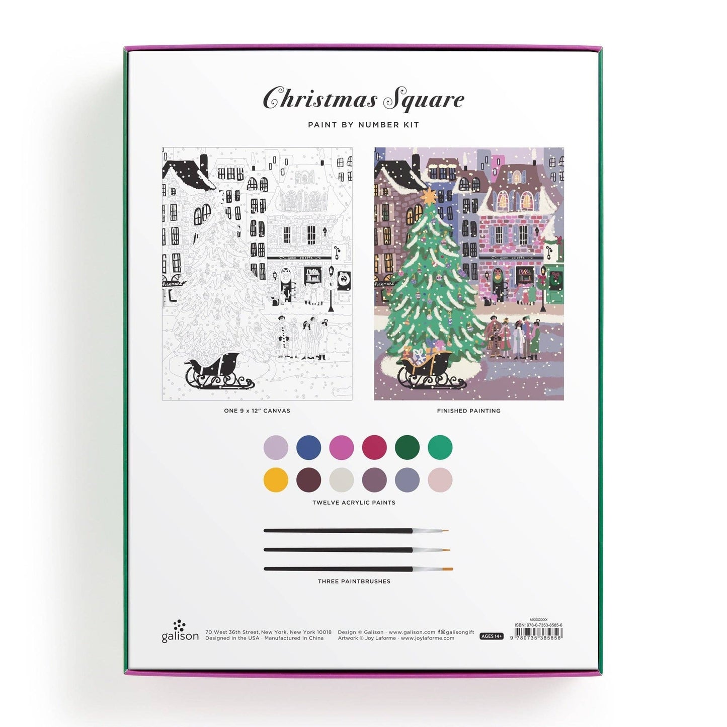 Joy Laforme Christmas Square Paint by Number Kit