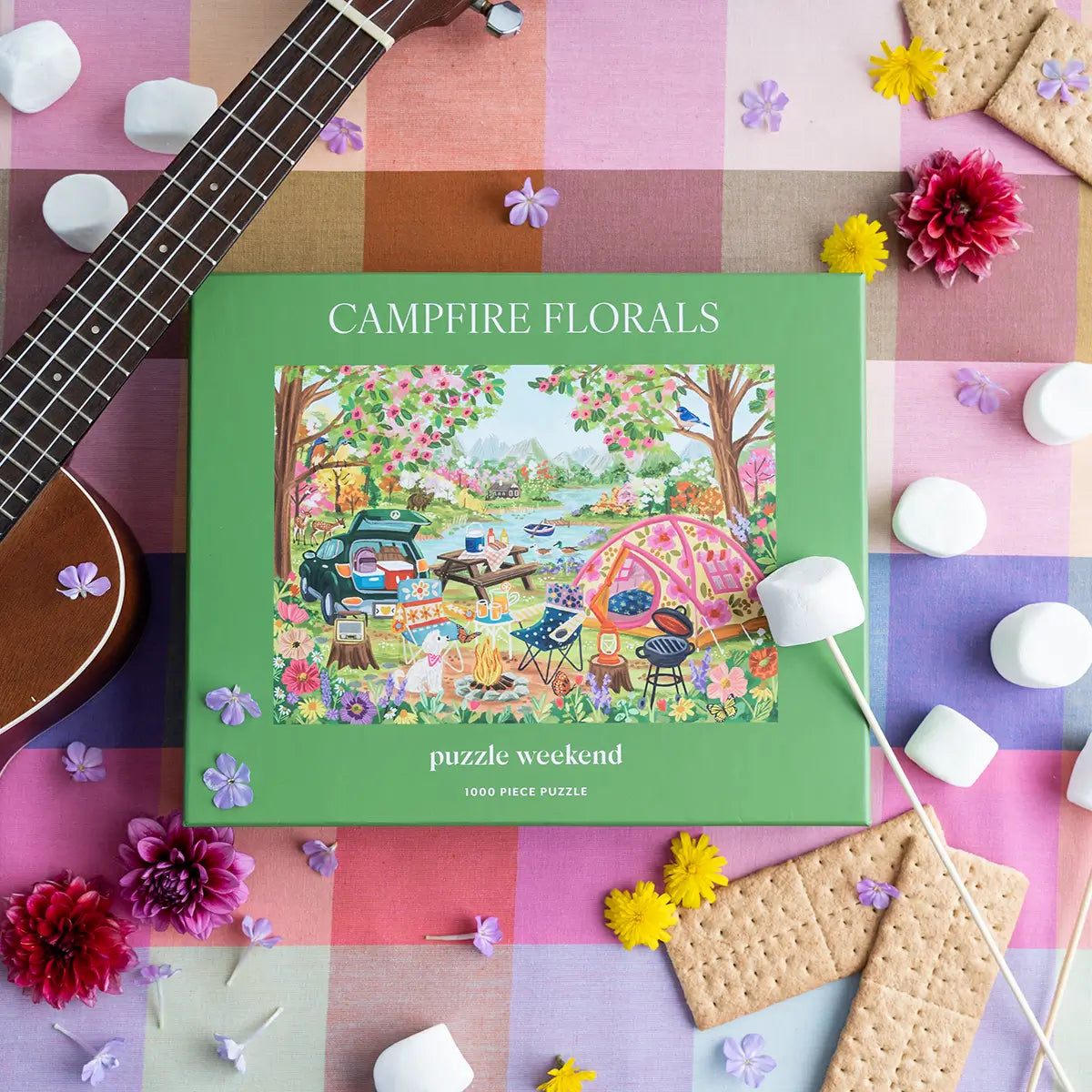 Campfire Florals 1000 Piece Puzzle by Olivia Gibbs for Puzzle Weekend