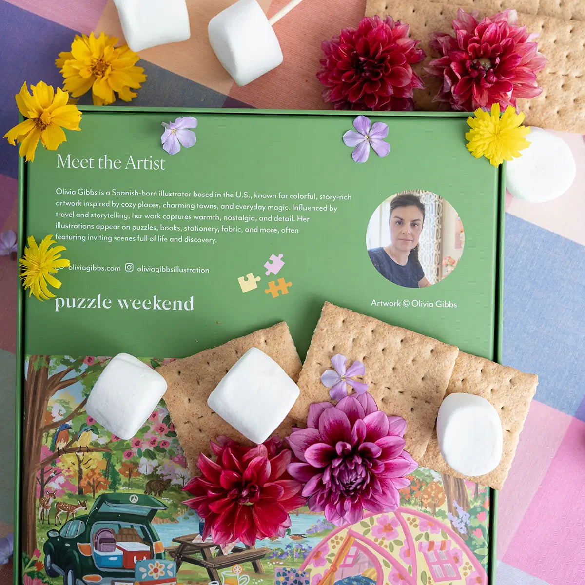 Campfire Florals 1000 Piece Puzzle by Olivia Gibbs for Puzzle Weekend