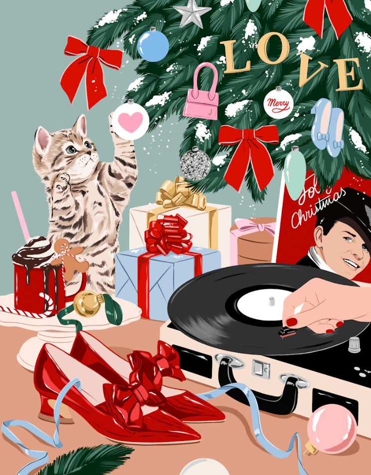 Kitty Christmas Ana Hard Puzzle - Jiggy Puzzles