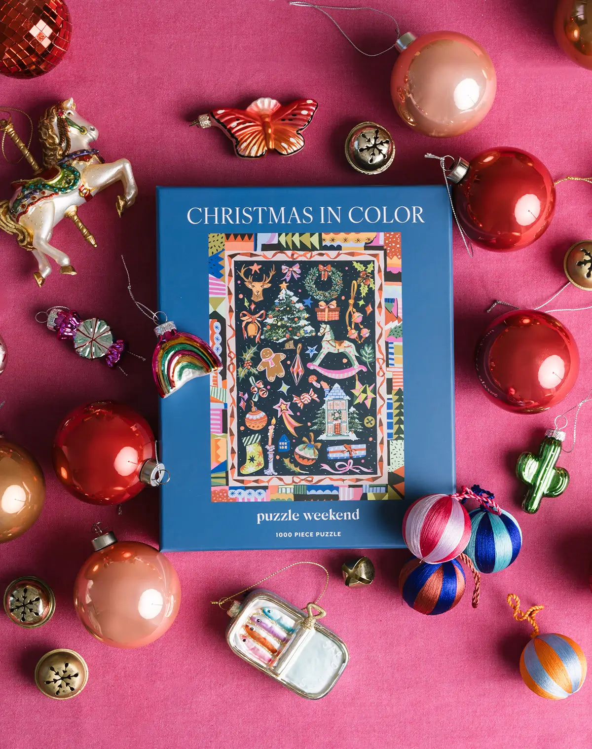colorful christmas puzzle by puzzle weekend