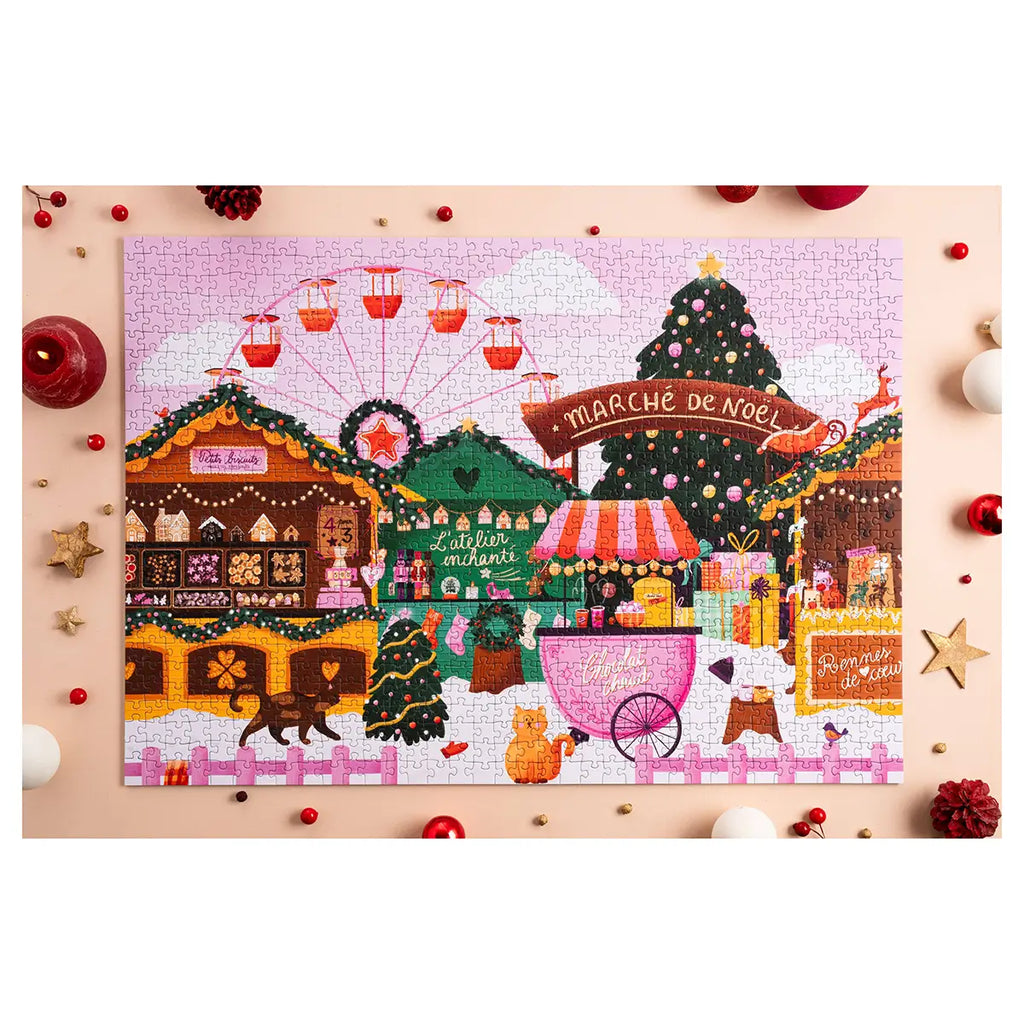 christmas market puzzle by heol publishing / trevell