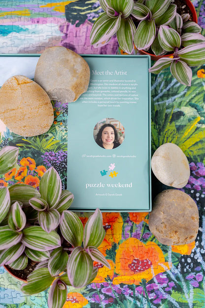 sarah gesek artist for puzzle weekend