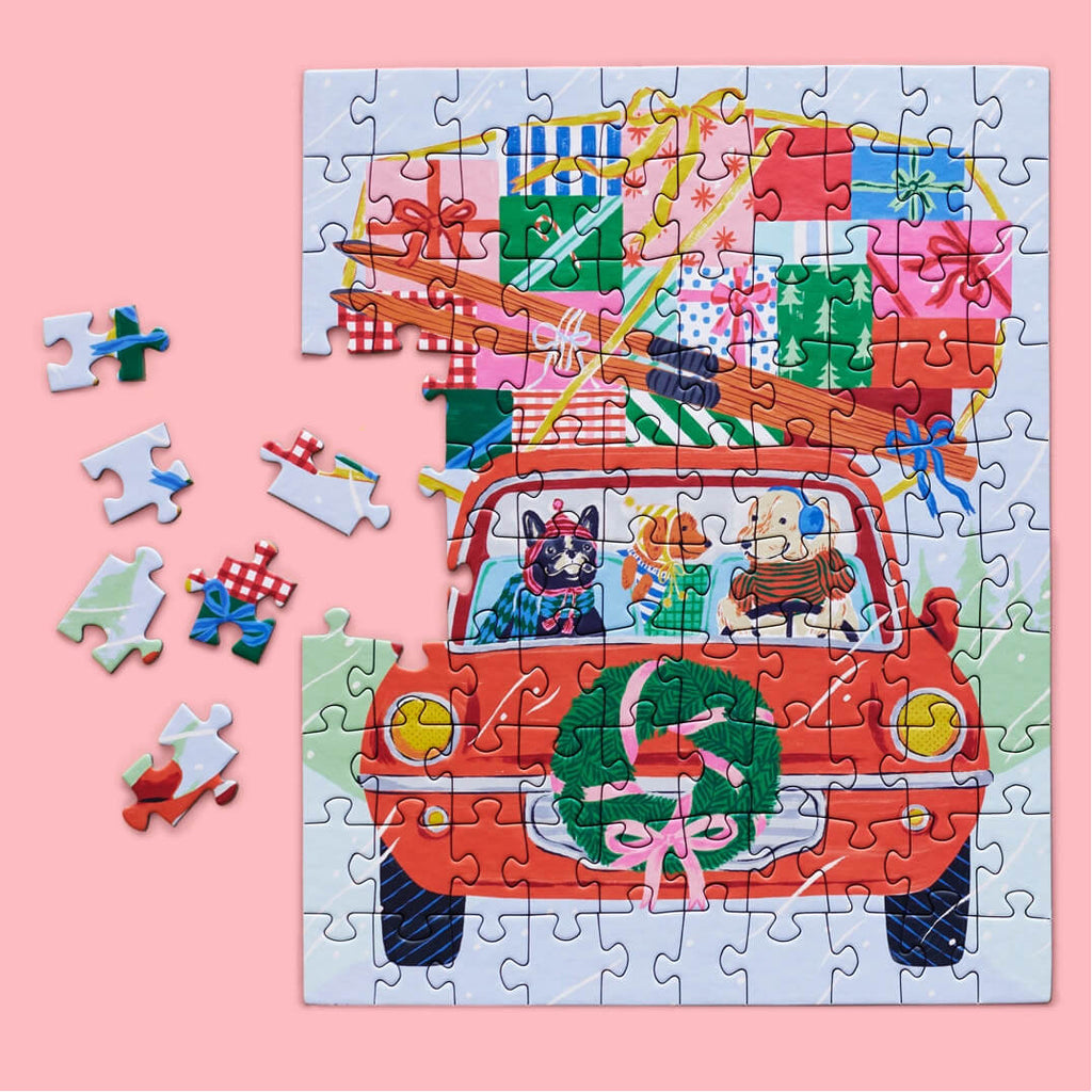 Dashing Through the Snow Mini Puzzle by Werkshoppe • Puzzle Weekend