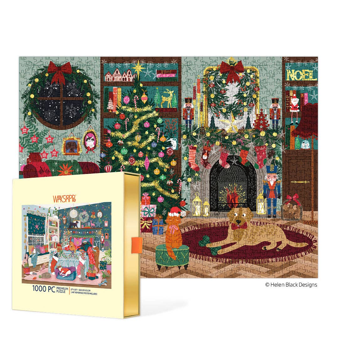 Festive Family Room Christmas Puzzle by WerkShoppe