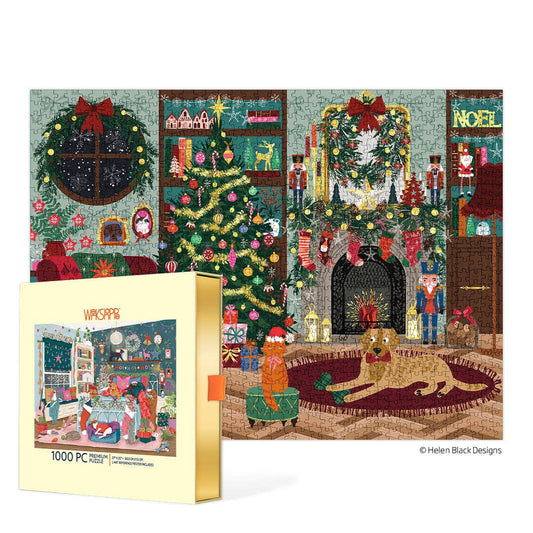 Festive Family Room Christmas Puzzle by WerkShoppe
