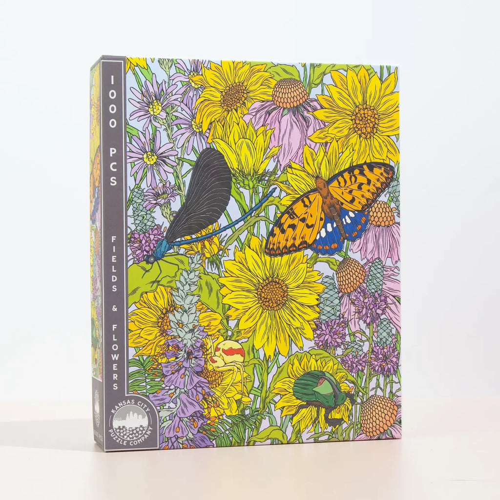 Field & Flowers 1000 Piece Puzzle by Birdie Puzzles - Made in USA