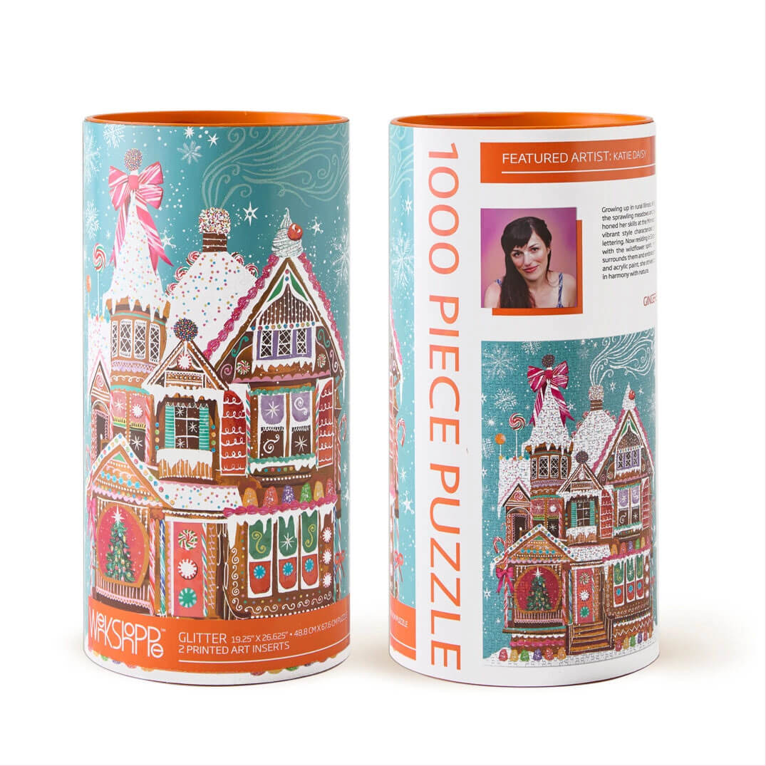Gingerbread House Christmas Puzzle by Katie Daisy