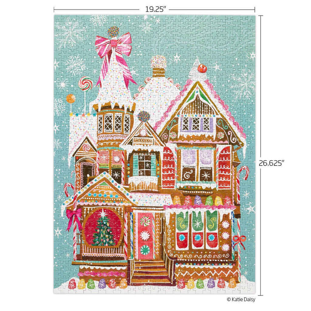 Gingerbread House Christmas Puzzle by Katie Daisy