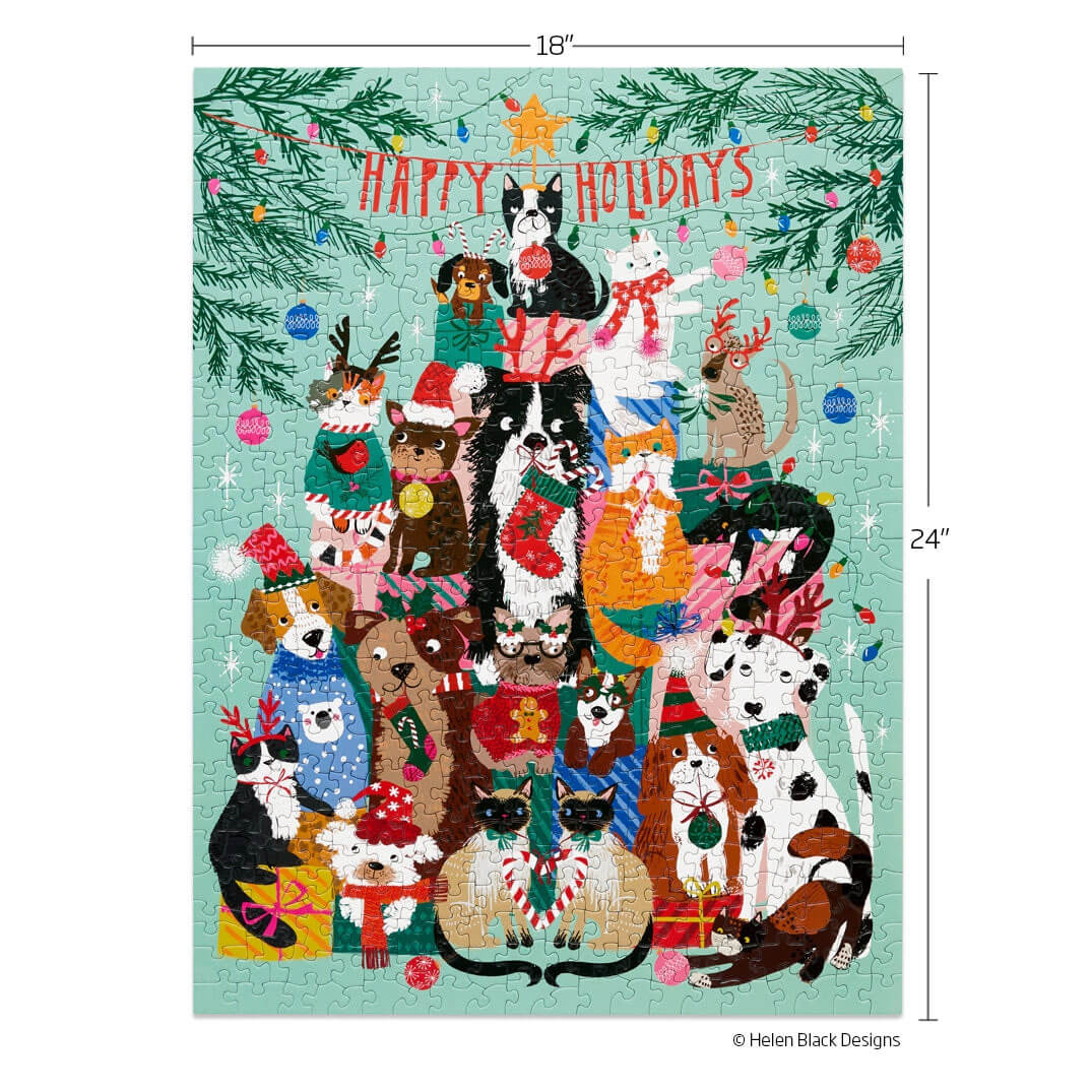 Happy Holidays Helen Black Christmas Puzzle