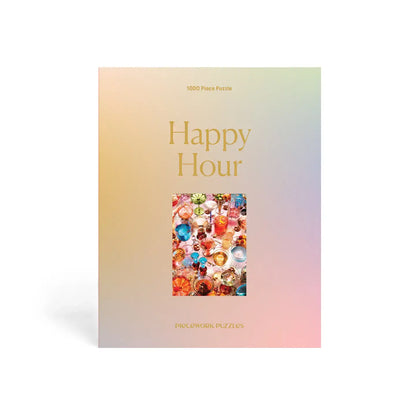 Happy Hour Piecework Puzzle - Colorful Glassware Puzzle