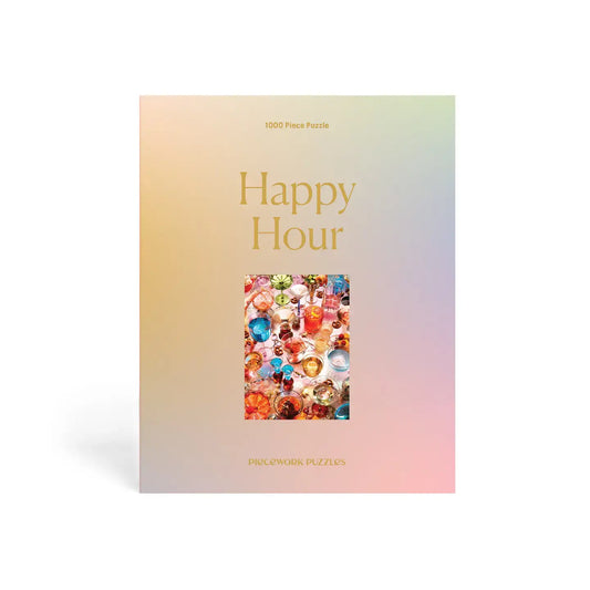 Happy Hour Piecework Puzzle - Colorful Glassware Puzzle
