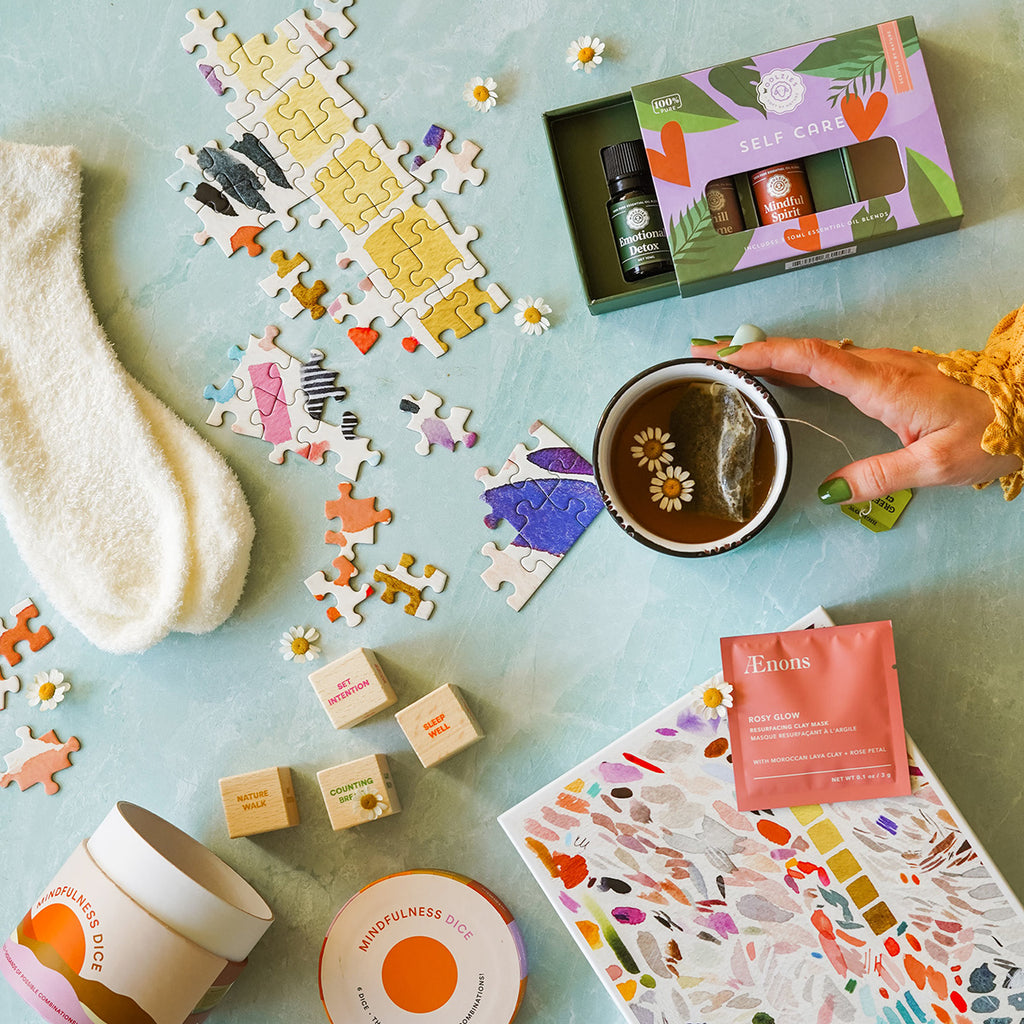 puzzle weekend - curated self care gift set