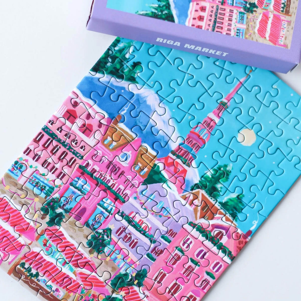 Riga Market Christmas Mini Puzzle by Piecely