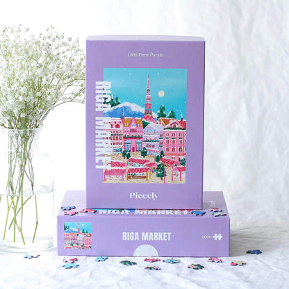 Riga Market Christmas Puzzle by Millie Putland - Piecely Puzzle