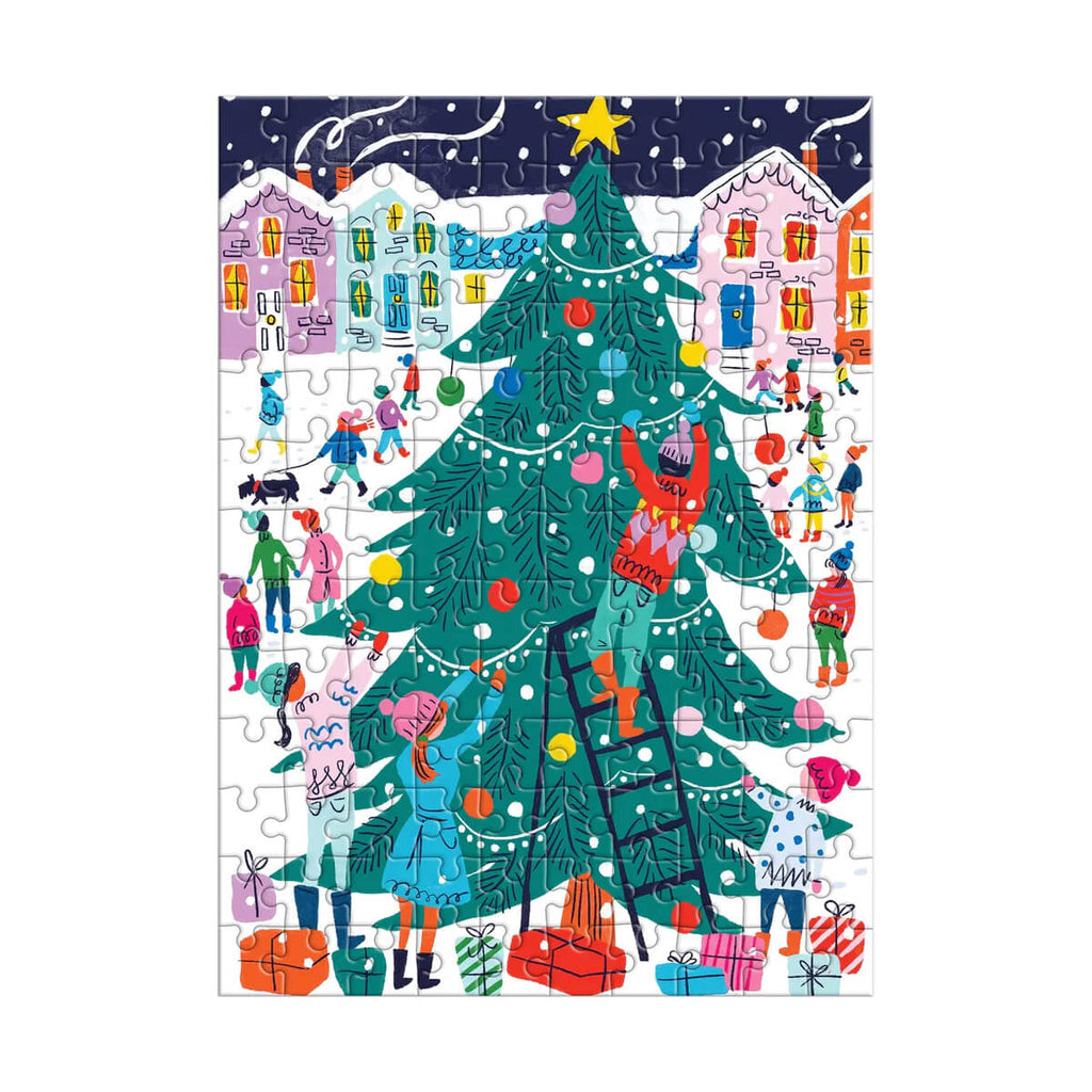 Tree Decorating Puzzle Ornament - Christmas Mini Puzzle