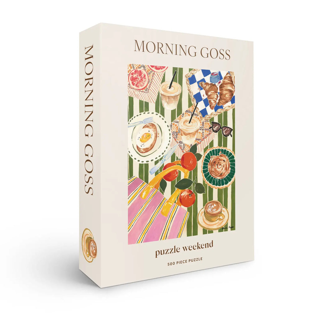 morning goss 500 piece puzzle by puzzle weekend - best gifts for coffee lover