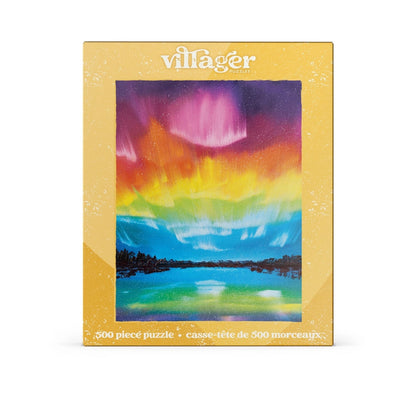 rainbow northern lights puzzle by villager puzzles