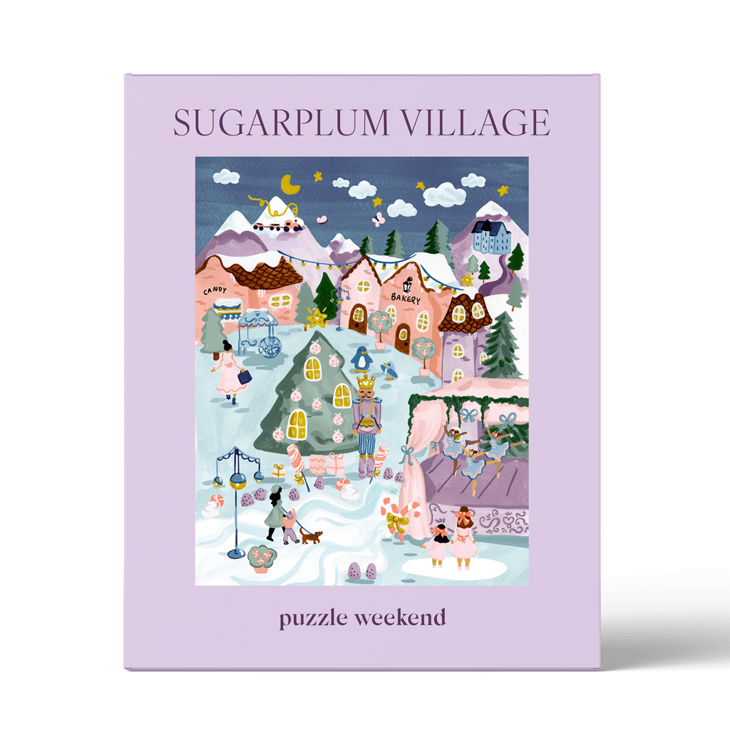 sugarplum village christmas puzzle by sabina fenn - puzzle weekend