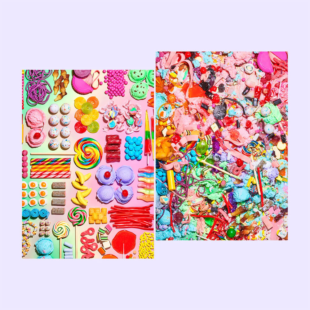 Sugar & Spice Double Sided Piecework Puzzle - Candy Puzzle