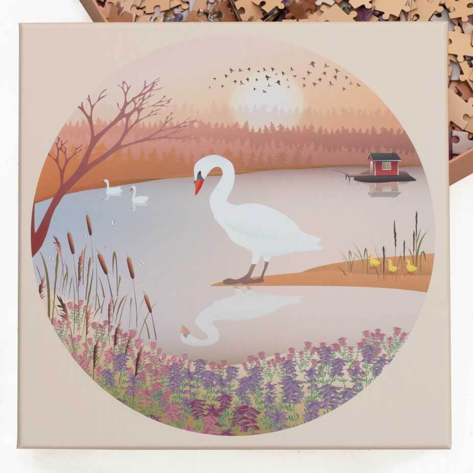 The Swan 1000 piece round puzzle
