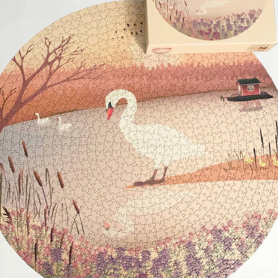The Swan 1000 piece round puzzle