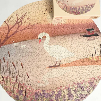 The Swan 1000 piece round puzzle
