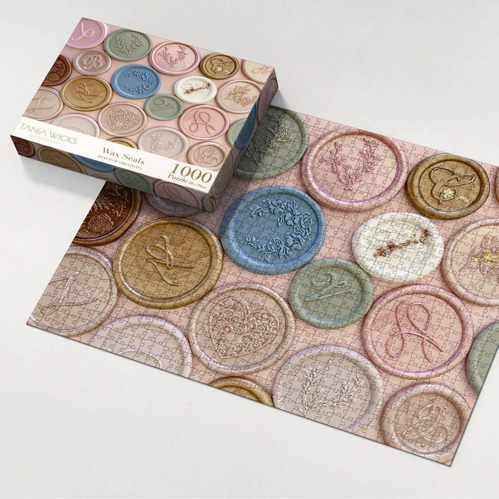 pastel wax seals puzzle by tania wicks