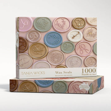 pastel wax seals puzzle by tania wicks