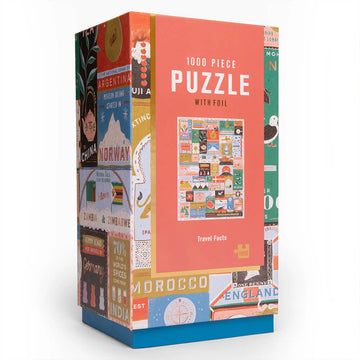 Travel Facts 1000 Piece Puzzle by Lantern Press