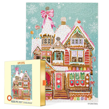 Gingerbread House Christmas Glitter Puzzle by Katie Daisy