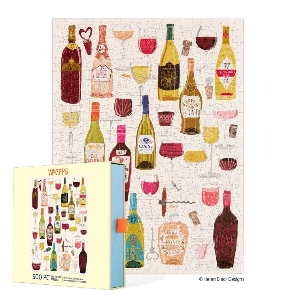 Wine Tasting Werkshoppe Puzzle by Helen Black