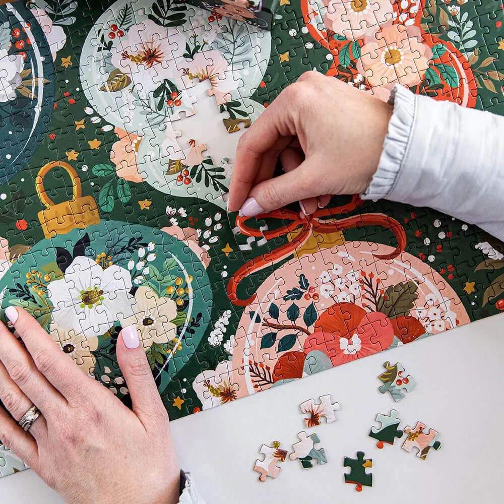 bespoke letterpress christmas ornament puzzle